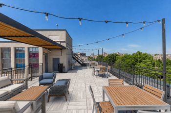 Rooftop deck with grills
